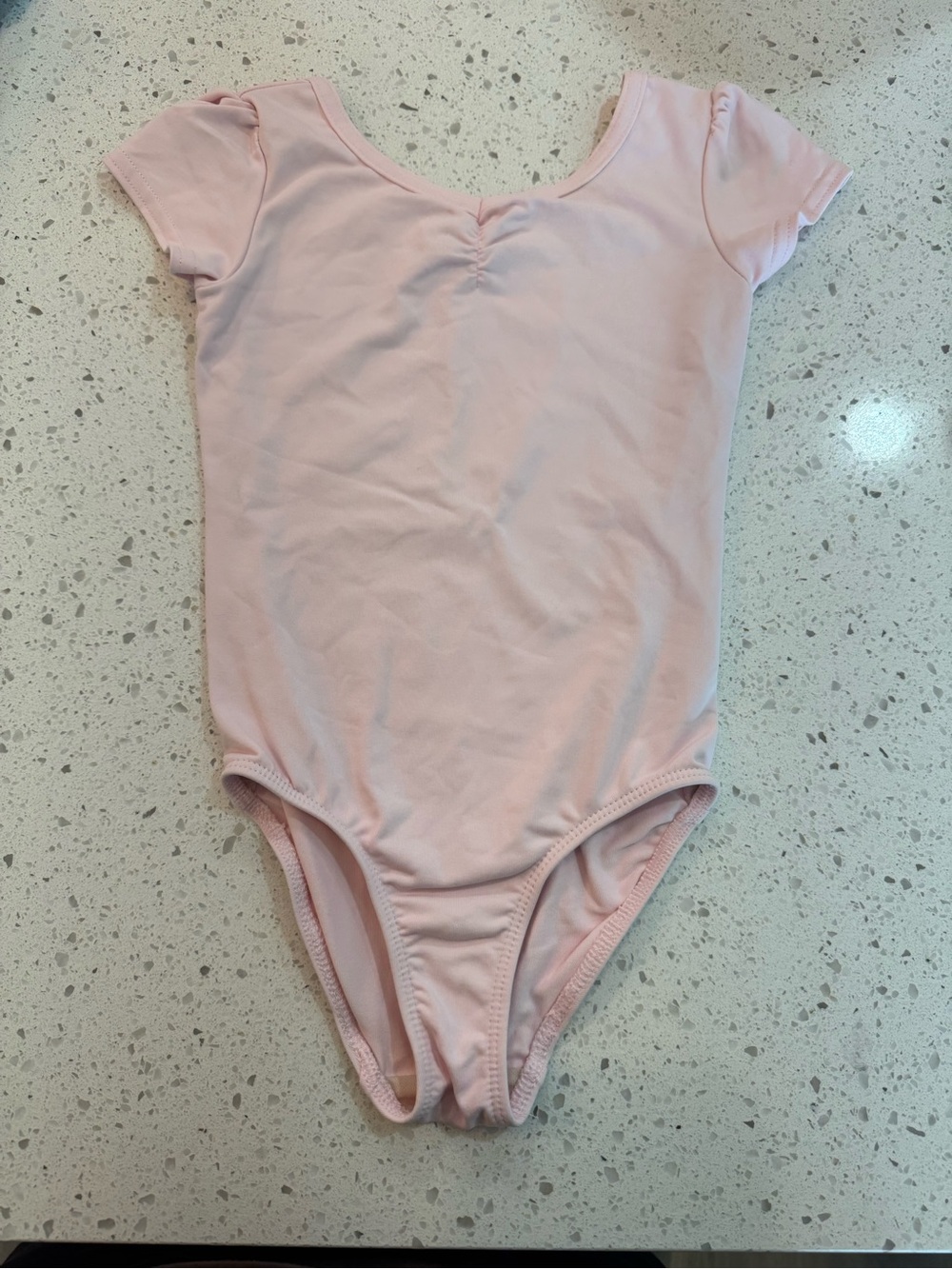 Danskin Light Pink Short-Sleeve Dance Leotard